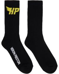 Heron Preston - Black & Yellow Hp Fly Socks - Lyst