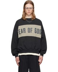Fear Of God - Cropped Relaxed Panelled Sweatshirt - Lyst