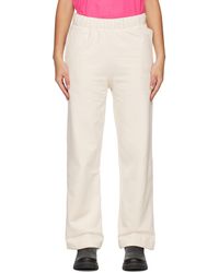 Ganni - Off-white Software Loose Fit Lounge Pants - Lyst