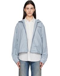 Acne Studios - Hooded Check Jacket - Lyst