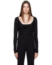 STAUD - Black Solana Long Sleeve T-shirt - Lyst