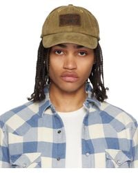 RRL - Leather-Patch Corduroy Trucker Cap - Lyst