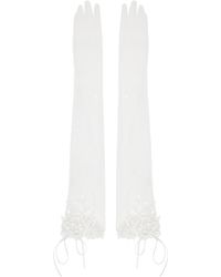 ShuShu/Tong - Ssense Exclusive Sequinned Sheer Gloves - Lyst