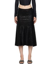 MISBHV - Flared Faux-leather Midi Skirt - Lyst