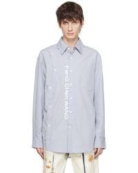 Feng Chen Wang - ブルー ロゴプリント シャツ - Lyst