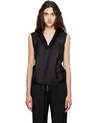 Maison Margiela - Silk V-Neck Top - Lyst