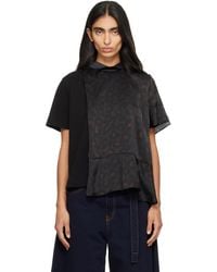 Sacai - Leopard Jersey T-Shirt - Lyst