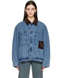 Charles Jeffrey - Corduroy Collar Denim Jacket - Lyst