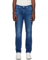 FRAME - Blue 'the Straight' Jeans - Lyst