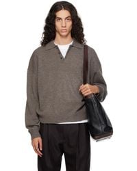 YACAIA - Y-0024 Oversized Merino Polo - Lyst