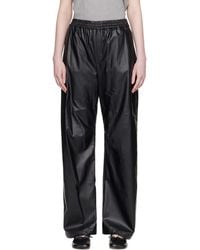 MM6 by Maison Margiela - Light Wide-Leg Faux-Leather Trousers - Lyst