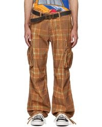 ERL - Brown Printed Cargo Pants - Lyst