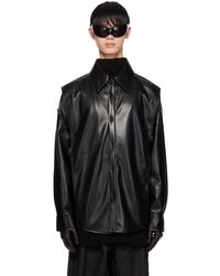 Chen Peng - Laye Faux-leather Shirt - Lyst