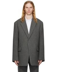 Jil Sander - グレー バージンウール テーラードジャケット - Lyst
