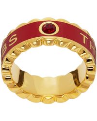 Marc Jacobs - Gold & Red 'the Medallion' Ring - Lyst