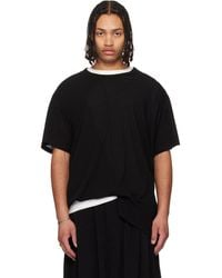 Yohji Yamamoto - Asymmetric Short Sleeve T-Shirt - Lyst