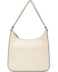 STAUD - Cream Leather Alec Shoulder Handbag - Lyst