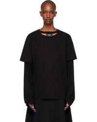 Pushbutton - Sleeve Layered Jersey T-Shirt - Lyst