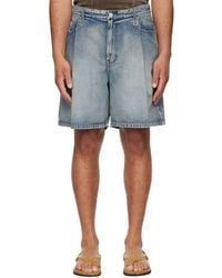 WOOYOUNGMI - One Tuck Denim Shorts - Lyst