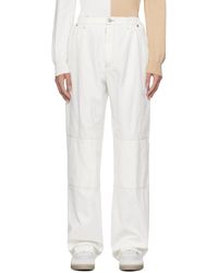MM6 by Maison Martin Margiela - Off-white Numeric Signature Trousers - Lyst