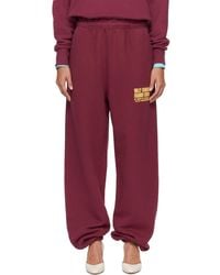 Willy Chavarria - Burgundy 'Chavarria Fashion Services' Buffalo Sweatpants - Lyst