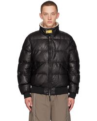 Parajumpers - Black Alf Leather Puffer Jacket - Lyst
