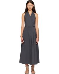 St. Agni - Halter Circle Hem Midi Dress - Lyst