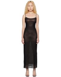 Miaou - Robe midi thais noire - Lyst
