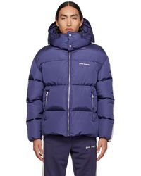 Palm Angels - Blue Embroidered Down Jacket - Lyst