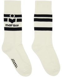 Isabel Marant - Off-white Viby Logo Socks - Lyst