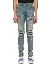 amiri jeans blue patch