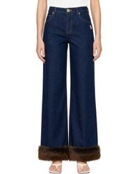 Marc Jacobs - Faux Fur Cropped Jeans - Lyst