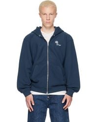KENZO - Paris Tulip' Embroidered Zip Up Hoodie - Lyst