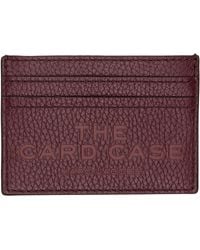 Marc Jacobs - Burgundy 'The Leather Card Case' Card Holder - Lyst