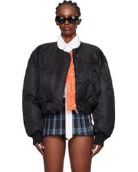 Pushbutton - Logo Patch Padded Bomber Jacket - Lyst