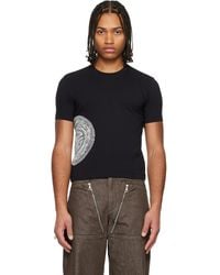 Jean Paul Gaultier 'Jpg' Laurier Stamp T-Shirt in Black for Men | Lyst