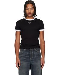 Marine Serre - Moon Logo Bicolor Jersey Baby Fit T-Shirt - Lyst
