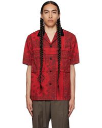 Sacai - Red Bandana Shirt - Lyst