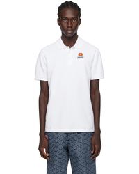 KENZO - White Cotton Polo Shirt - Lyst