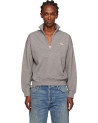 Maison Kitsuné - Half Zip Baby Fox Patch Sweatshirt - Lyst