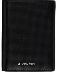 Givenchy - Portefeuille noir en cuir à motif à logo 4g - Lyst