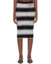 Amiri - Wave Baja Stripe Midi Skirt - Lyst