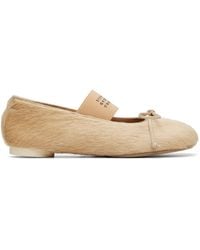 MM6 by Maison Margiela - Ballet Calf Hair Ballerina Flats - Lyst