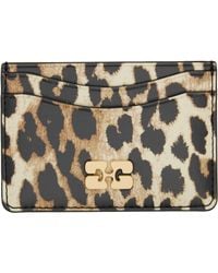 Ganni - Leopard Printed Bou Card Holder - Lyst