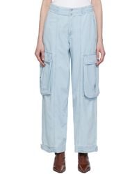 FRAME - Wide-Leg Cargo Jeans - Lyst