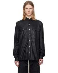 Rick Owens - Hollywood Megablister Lamb Leather Overshirt - Lyst