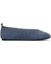 【関税込み】Paloma Wool ブルー Pili デニム フラットシューズ Paloma Wool: ブルー Pili デニム フラットシューズ | SSENSE 日本