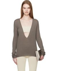Rick Owens - Temple Extreme V Neck Pull Sweater - Lyst