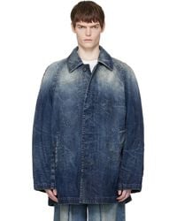 MM6 by Maison Margiela - Faded Denim Coat - Lyst