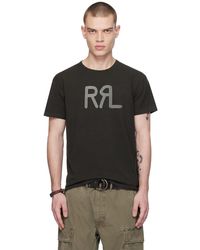 RRL - T-shirt noir à logo modifié imprimé - Lyst